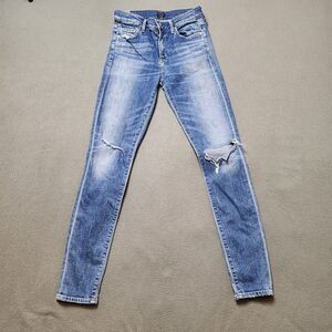 Citizens of Humanity Rocket jeans High Rise Skinny Sz 25 Distressed
